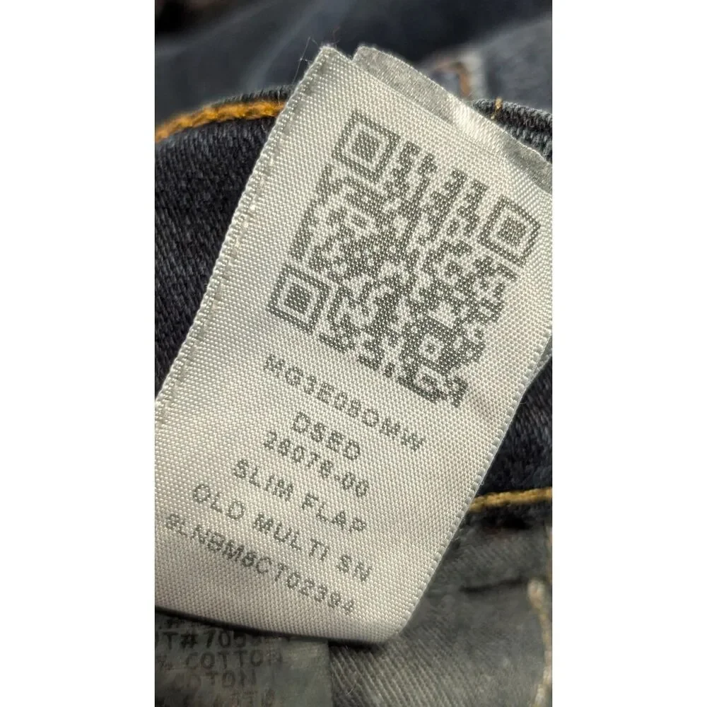 True Religion Section Slim Flap Old Multi Jeans Mens 36 Dark Wash Y2K Streetwear